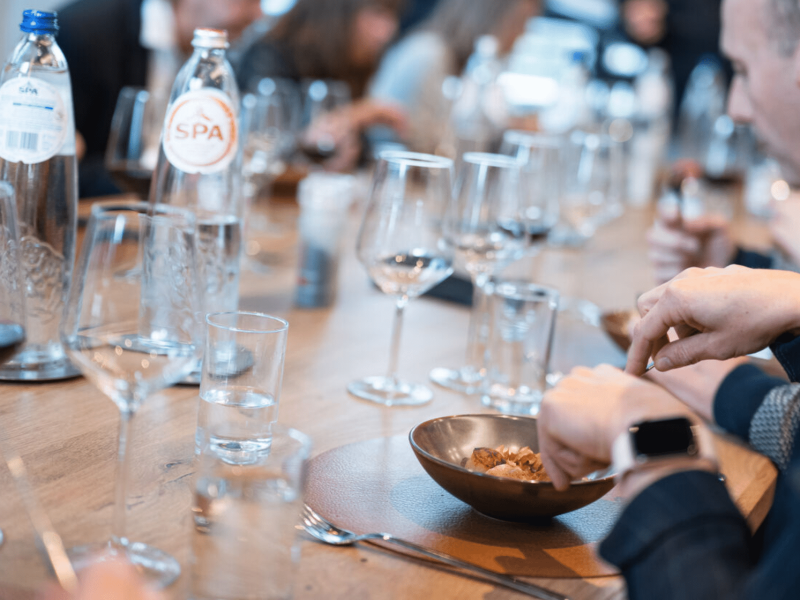 People eating together around the table