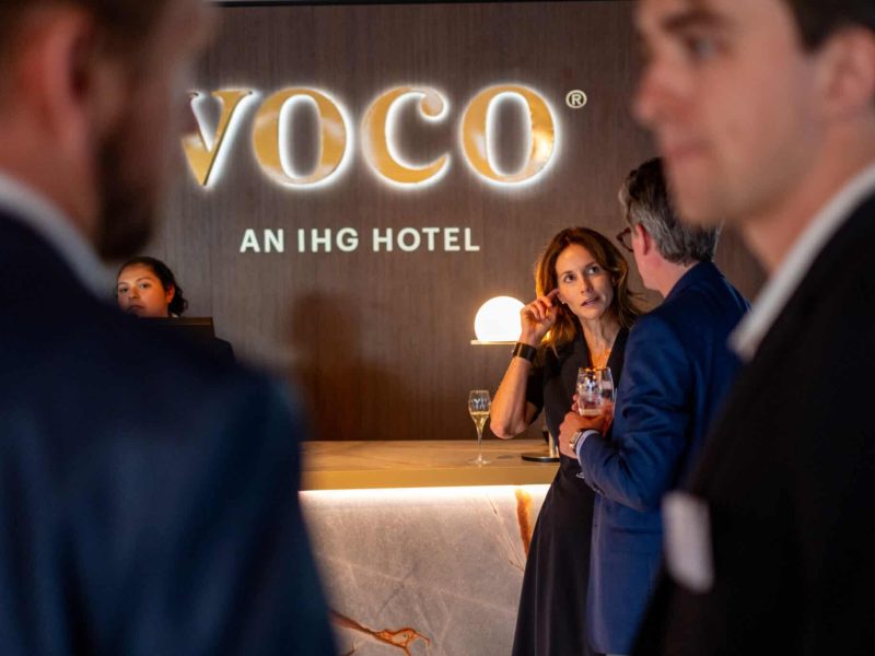 people networking at a business event at voco brussels